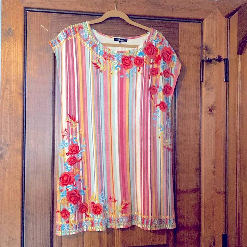 Vibrant embroidered dress